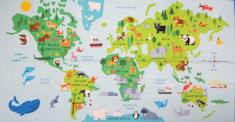 Map of the World . Patt#FUN-C6164